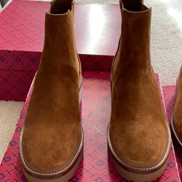TORY BURC CHELSEA 50mm ANKLE BOOTS color brown size 5.5and 6 - Picture 9 of 10